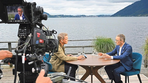 ORF "Sommergespräche": FPÖ leader Herbert Kickl attracted the most viewers. (Bild: APA/FOTOKERSCHI.AT / APA / picturedesk.com)