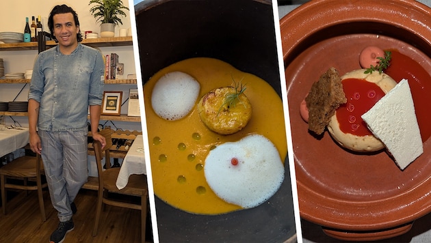 Kias will be cooking curry de casa with coconut foam (center) or plantain sorbet with tonka bean for dessert. (Bild: Krone KREATIV/Harald Dragen)