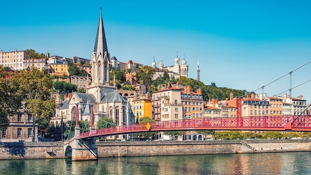 Vom Fluss hat man einen großaritgen Blick auf die Altstadt von Lyon. (Bild: Manjik photography)