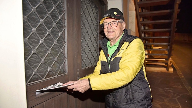 Georg Pontasch has been delivering newspapers for 35 years. (Bild: Roland Holitzky/ROLAND_HOLITZKY)