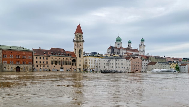 Whether in Passau (photo) or Linz: the floods from the spring are still fresh in people's minds. (Bild: Dostal Harald)