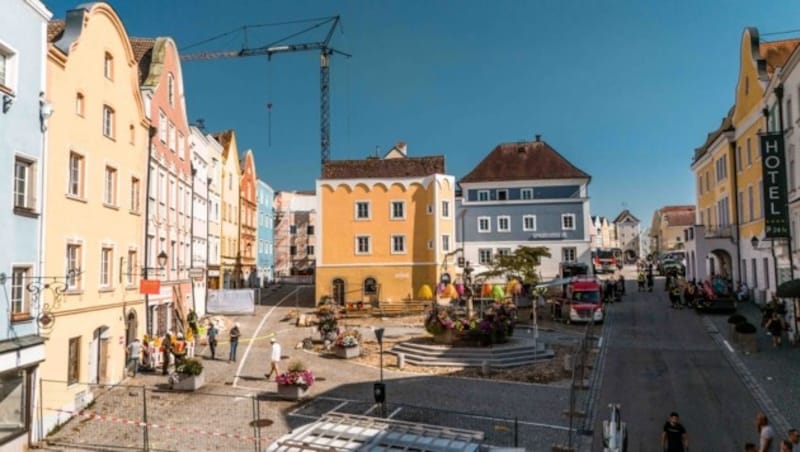 The drama unfolded in the middle of Schärding's old town. (Bild: Pressefoto Scharinger © Daniel Scharinger)