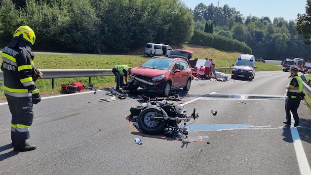 The scene of the accident in Eibiswald (Bild: FF Hörmsdorf)