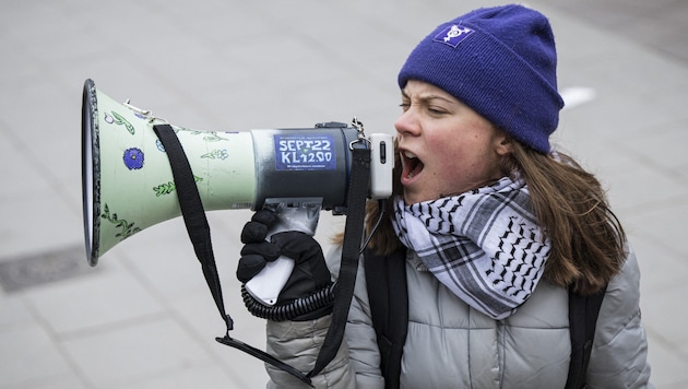 Thunberg is currently less interested in climate policy. (Bild: AFP/Jonathan NACKSTRAND)