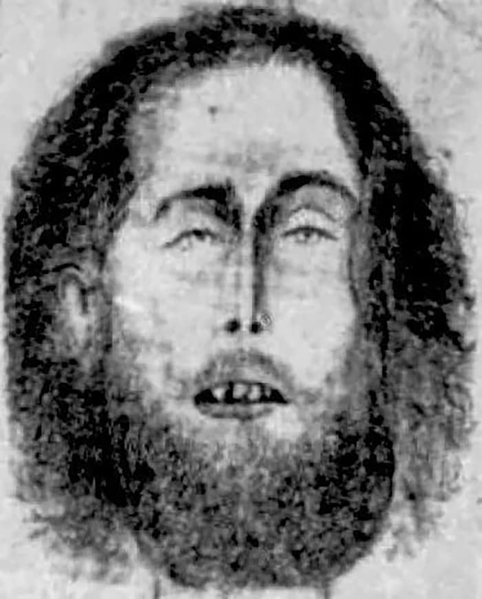Investigators used this image, which was created from the body of the unidentified man, to ...