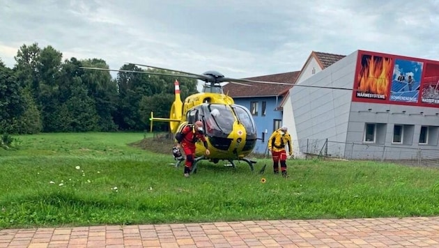 The crew of the emergency helicopter came to the rescue. (Bild: Christian Schulter)