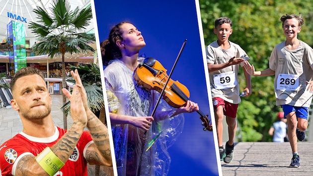 Birthday party, concert evening or charity run? Entertainment is guaranteed! (Bild: Krone KREATIV/Wolfgang Spitzbart, GEPA pictures/Johannes Friedl, Harald Dostal, Kasseler Musiktage/Bernd Schölzchen)