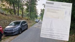 Alle, die links ihre Autos abgestellt hatten, bekamen eine Anzeige der Landespolizeidirektion. (Bild: Krone KREATIV/Katharina P.)