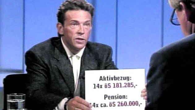 1994 packte Jörg Haider erstmal das berühmte Taferl aus. (Bild: zvg)