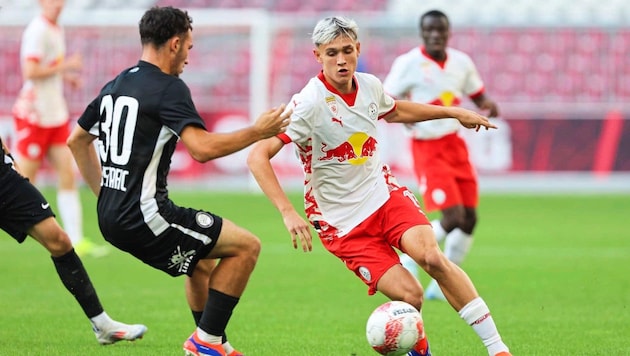 No match against Real Madrid for Quirin Rackl (right) and Co. (Bild: GEPA/GEPA pictures)