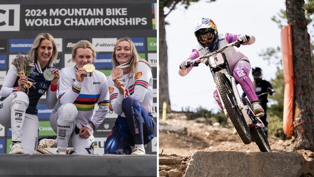 Valentina Höll was crowned downhill world champion in Andorra - for the third time in a row. (Bild: Bartek Wolinski / Red Bull Content Pool)