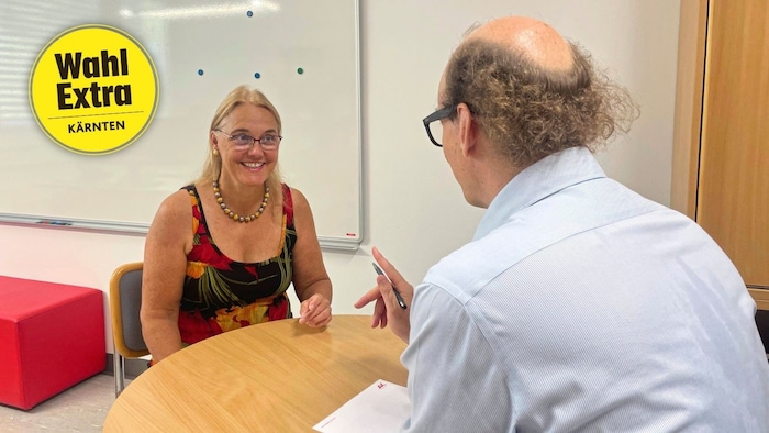 Top candidate Kyra Borchhardt from the "Madeleine Petrovic List" paid a visit. She was drawn to politics because of the coronavirus measures.