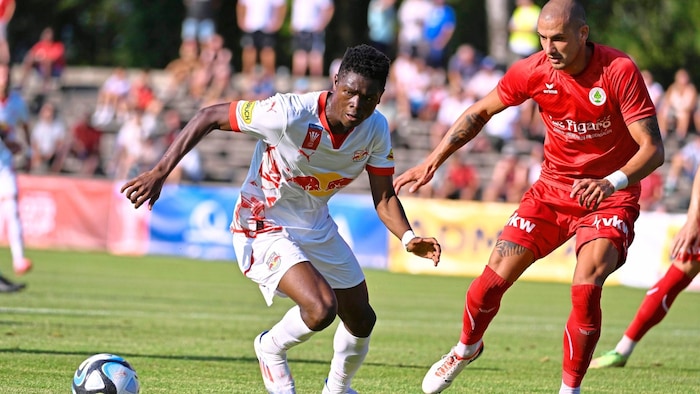 Der verletzte Karim Konate traf beim 6:0 vergangene Saison doppelt.
