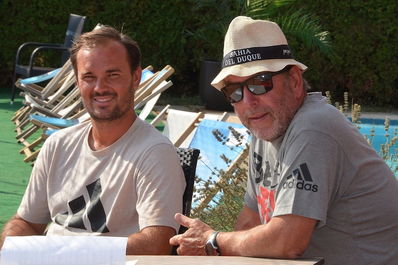 Günter Bresnik (right) also made an appearance at La Ville. (Bild: UTC La Ville/Kutschera)