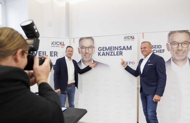 Kickl wants to become chancellor "together with the Austrians". (Bild: APA/ERWIN SCHERIAU)