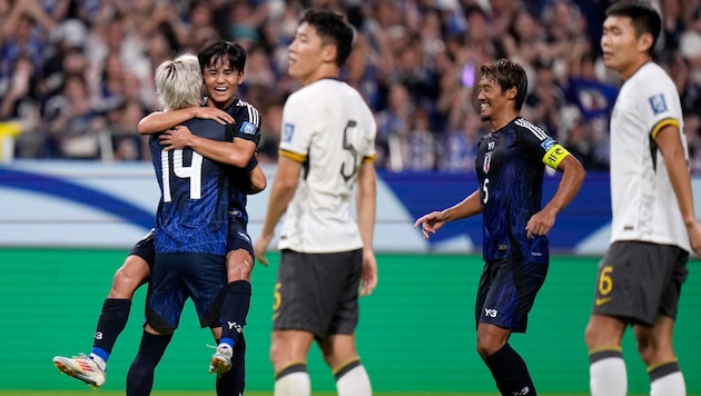 Die chinesische Fußball-Nationalmannschaft ging in Japan mit 0:7 baden.  (Bild: AP ( via APA) Austria Presse Agentur/ASSOCIATED PRESS)