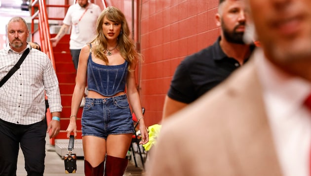 Pop superstar Taylor Swift attended the NFL opening game between the Kansas City Chiefs and the Baltimore Ravens and caused quite a stir. (Bild: APA Pool/Getty Images via AFP/GETTY IMAGES/David Eulitt)