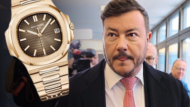 Benko purchased a Patek Philippe Nautilus in red gold in October 2021 (Bild: Krone KREATIV/Christof Birbaumer)