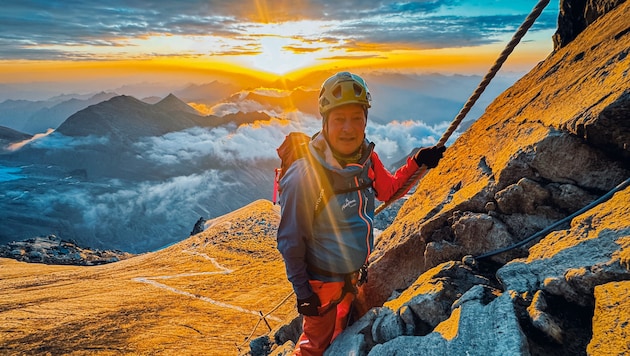 Naturefriends boss Andreas Schieder in the Eisleitl on the way to the "Bergkrone" interview on the Großglockner. (Bild: Wallner Hannes)