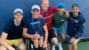 Maximilian Taucher bekam bei den US Open Expertentips von Jannik Sinner (l.) (Bild: Privat)