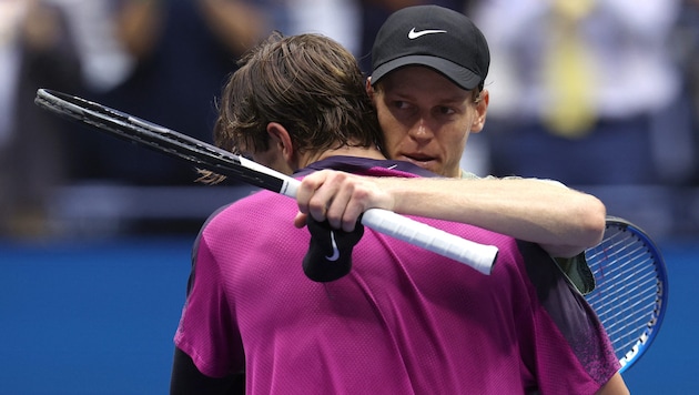 Jannik Sinner defeated his good friend Jack Draper in the semi-finals of the US Open. (Bild: AFP/GETTY IMAGES/JAMIE SQUIRE)