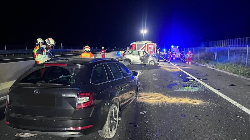 Beim Überholen passierte der Unfall. (Bild: BFVMZ/FF Krieglach)