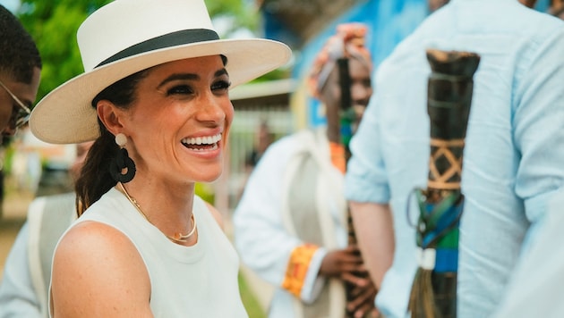 Duchess Meghan has little reason to laugh at the moment. Her lifestyle brand is causing her all kinds of problems (Bild: www.viennareport.at)