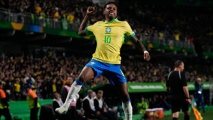 Rodrygo feiert seinen goldenen Treffer gegen Ecuador.