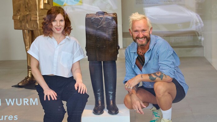 ORF-Lady Teresa Vogl und Wurms Künstlerkollege Franz Josef Baur.