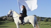 Friedensplakat der Performance-Ikone Marina Abramović
