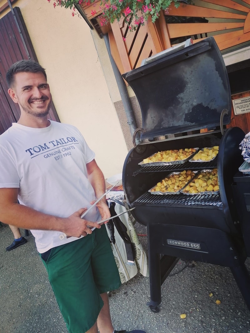 The fried potatoes could then be tasted with the gomasio. (Bild: Zezelitsch)