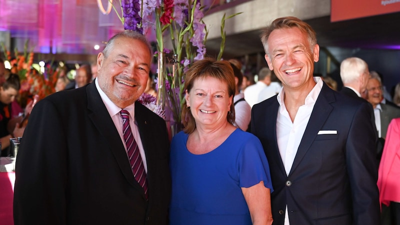 Gerald Gutmayer, die geschäftsführende Vizebürgermeisterin Karin Hörzing, Werner Pamminger (Business Upper Austria). (Bild: Wenzel Markus)