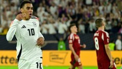 Jamal Musiala glänzte beim 5:0-Kantersieg gegen Ungarn. (Bild: APA/AFP/John MACDOUGALL)