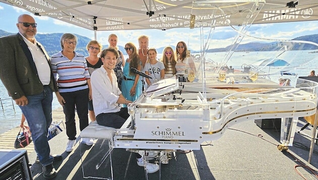 Simon Stadler begeisterte hunderte Gäste im Strandbad. (Bild: Tragner Christian)