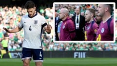 Declan Rice feierte seinen Treffer nicht – Trainer Lee Carsley sang bei der Hymne nicht mit. (Bild: AFP or licensors)