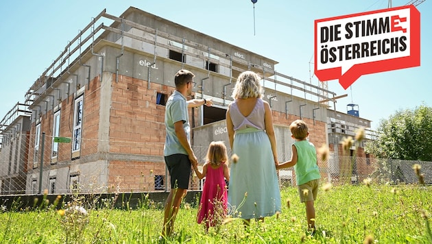 The rise in interest rates and stricter lending guidelines have suddenly made home ownership unaffordable for many families. (Bild: Krone KREATIV/Wenzel Markus)