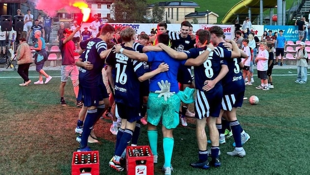 The home side celebrated the win of the year. (Bild: USV Großarl)