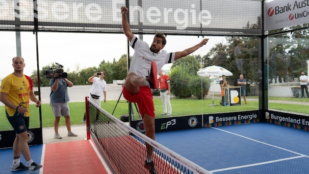 Ex-Fußballl-Teamspieler Gyuri Garics führte Österreichs Padbol-Team an. (Bild: Burgenland Energie)