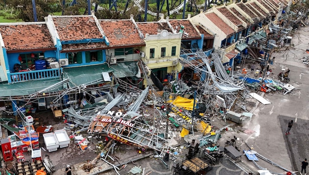 "Yagi" is considered the strongest storm to hit Asia in 2024. (Bild: AFP)