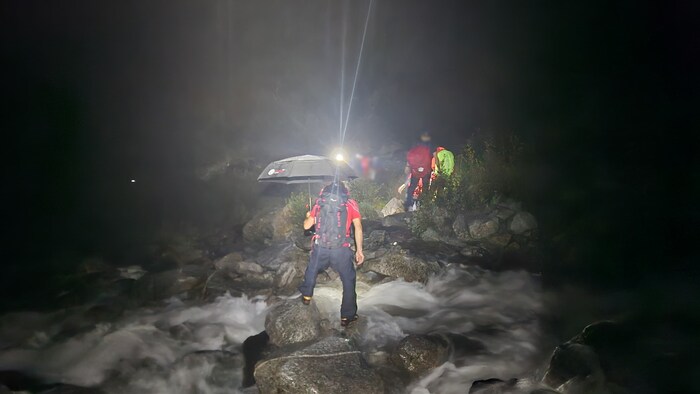 Mountain rescue and alpine police were deployed