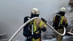 Der Feuerwehreinsatz im Dornbirner Heizwerk. (Bild: Feuerwehr Dornbirn)