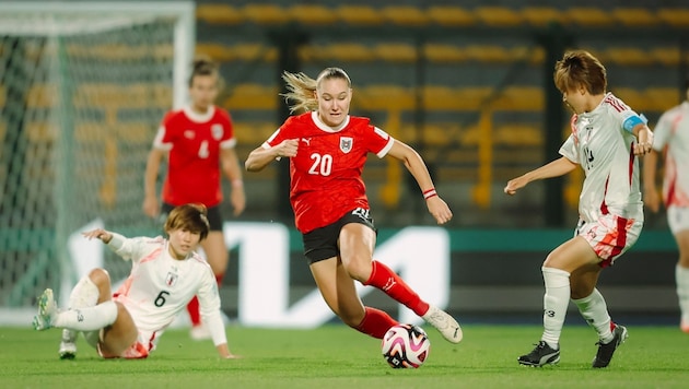 Anna Maria Wirnsberger and Austria's team lost 2-0 to Japan in the group match. (Bild: ÖFB/Jasmin Walter)