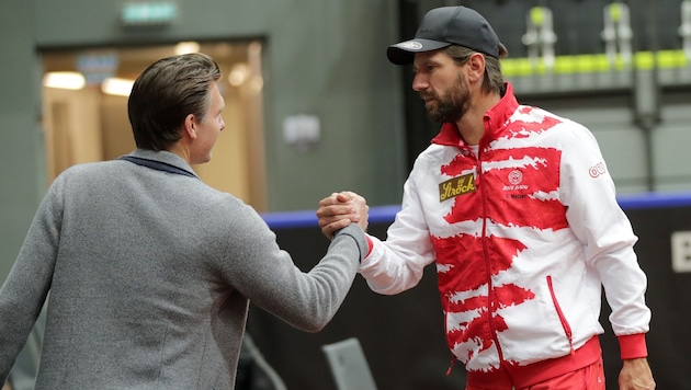 Peya (left) replaces Jürgen Melzer as David Cup captain. (Bild: GEPA/GEPA pictures)