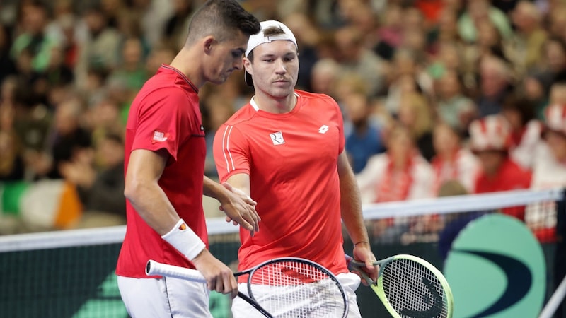 Our doubles team Lucas Miedler (r.) and Alexander Erler. (Bild: GEPA/GEPA pictures)