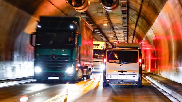 Construction work will begin on Tuesday, and from Saturday onwards, two-way traffic will be the order of the day in all tunnels. (Bild: Gerhard Schiel)