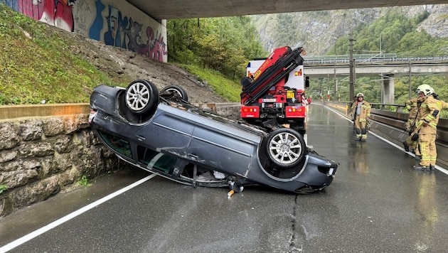 Der Unfall passierte auf der B159 beim Pass Lueg. (Bild: FF Golling)