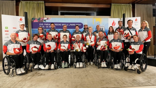 Feierlicher Empfang für Österreichs Paralympics-Team.  (Bild: GEPA/GEPA pictures)