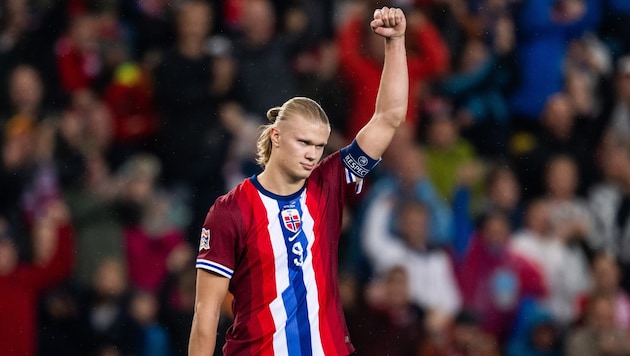 Erling Haaland erzielte den entscheinden Treffer. Doch es war eine haarscharfe Entscheidung.  (Bild: GEPA/GEPA pictures)