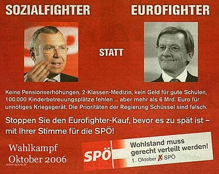 It could get dirty: SPÖ election poster from the 2006 election campaign