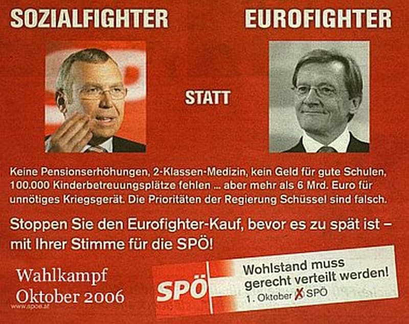 Es könnte schmutzig werden: SPÖ-Wahlplakat aus dem Wahlkampf 2006 (Bild: Archiv, Krone KREATIV)